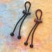 Pulleez Sliding Ponytail Holder Set of 2 - Acrylic Charms - Black/Brown Elastic Hair Ties - Buy Online on GoSupps.com