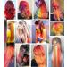 FYHTSD Red&Orange&Yellow Princess Hair Accessories Wig Pieces Clip in Colored Hair Extensions for Girls Halloween Party Highlight Multiple Colors Hairpieces for Women red orange yellow - Buy Online on GoSupps.com