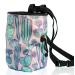 HUECO Chalk Bag with Belt and Zipper Smartphone Pocket for Rock Climbing, Bouldering, Gymnastics, Fitness, Cross Fit and Weightlifting Cactus