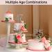 Silver Happy Birthday Cake Topper Numbers - Set of 10 Acrylic Cake Decorations for All Ages - Men and Women, 1st Birthday to 100+ - Birthday Cake Toppers - Buy Online on GoSupps.com