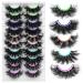 Mink Lashes Fluffy False Eyelashes D Curl Dramatic Fake Lashes Full Thick Eye Lashes Multipack 10 Pairs 5 Styles by Focipeysa 10 Pack 18mm-22mm