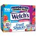Welch's Fruit Snacks Mixed Fruit & Berries 'n Cherries Bulk Variety Pack Gluten Free 0.9 oz Individual Single Serve Bags (Pack of 110)