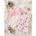 Puseky Toddler Girl Floral Dress and Cardigan Set 4-5 Years Pink - Sleeveless Dress with Ribbed Cardigan Coat - Buy Online on GoSupps.com