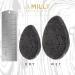 Facial Konjac Sponge 3 Pack with Activated Bamboo Charcoal - Natural, Reusable, Gentle Exfoliating - For All Skin Types - Biodegradable - Black - Buy Online on GoSupps.com