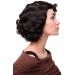 WIG ME UP A4002-3 Ladies 20s Swing Bob Wavy Wig - Dark Brown 25 cm | International Shipping - Buy Online on GoSupps.com