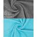 Buy Betz 10-Piece Premium 100% Cotton Wash Glove Set | Anthracite & Turquoise | International Shipping - Buy Online on GoSupps.com
