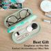 Zettokete 2-in-1 Contact Lens & Glasses Case with Mirror Tweezers & Solution - Portable Travel Set (Green Marble) - Buy Online on GoSupps.com