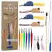 Pretty Kitty Cat Toy Set Vegan: Large 15 parts cats toys set with cat feathers synthetic feathers and catnip toys toys