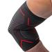 Zengear Elbow Compression Sleeve (Pair) for Men Women | Joint Pain Relief Support Brace for Tendonitis Arthritis Golf Tennis Weightlifting - Black/Red XL - Buy Online on GoSupps.com