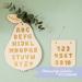 Paper Dragon 2 Wooden Signs with Engraving - Pennant Numbers 1-10 & Pear Alphabet - Ideal First Class Gift & Classroom Decoration - Natural Wood Set - Buy Online on GoSupps.com