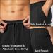Pudolla Men's Cotton Yoga Sweatpants - Black Large | Open Bottom Athletic Lounge Pants with Pockets for Men - Buy Online on GoSupps.com