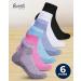 Diabetic Ankle Socks with Grips | 6 Pairs Bright Colors - Non Slip & Non Binding Diabetic Socks - Buy Online on GoSupps.com