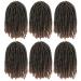 6 Pack 8 Spring Twist Crochet Hair T27# - Low Temp Synthetic Extensions for Butterfly Locs & Fluffy Twist Braids - 15 Strands 50g/Pack - Black Women's Hair - Buy Online on GoSupps.com