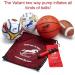 Valiant Dual Action Sports Ball Pump Inflator with Needles & Pouch - Portable Hand Held Air Pump for Soccer, Football, Volleyball, Rugby, Netball, and Basketball - Buy Online on GoSupps.com