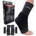 gonicc Professional Foot Sleeve Pair(2 Pcs) with Compression Wrap Support, Breathable, Stabiling Ligaments, Prevent Re-Injury, Boots Circulation, Ankle Brace, Volleyball Protective Gear Ankle Guards. Foot Sleeve Black Medium