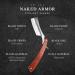 Buy Naked Armor Straight Razor Kit | Shave-Ready Japanese Stainless Steel | Complete Men's Shaving Kit for Beginners | Includes Soap Brush Strop & Gift Box - Buy Online on GoSupps.com