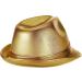 Amscan Men's Gold Fedora Hat - One Size US | Stylish Accessory for Any Occasion - Buy Online on GoSupps.com