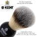 Kent BLK4S Silvertext Synthetic Shaving Brush with Black Resin Handle - Luxury Shaving Tool for Perfect Lather - Made in England - Buy Online on GoSupps.com