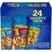 PLANTERS Variety Packs (Salted Cashews, Salted Peanuts & Honey Roasted Peanuts), 24 Packs - Individual Bags of On-the-Go Nut Snacks - No Cholesterol or Trans Fats - Source of Fiber and Healthy Fats 24 Count (Pack of 1)
