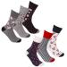 Ladies Non Elastic Loose Top Socks (6 or 12 Pair Multipack) Gentle Grip Diabetic Hosiery Size 4-8 Grey/White6 Pairs 4-8