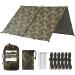 Bearhard Waterproof Camping Tarp, Lightweight Hammock Rain Fly, UV Protection and PU 3000mm Waterproof Backpacking Tarp, 10x10ft/10x12ft Large Tent Footprint or Shelter Kit for Hiking and Outdoor Adventure Camo 10x12