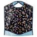 BauGaa L tzchen - Adults Latz I water -repellent with collecting shell and push button clasp i washable clothing protection for seniors and adults I large reusable black butterfly