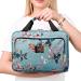 Large Hanging Travel Cosmetic Bag for Women - Turquoise Flowers Makeup Organizer with Multiple Pockets - Buy Online on GoSupps.com