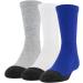 Under Armour Youth Performance Tech Crew Socks, Multipairs 3 Royal Assorted (3-pairs) Small