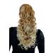 Hairpiece braid blonde mix approx. 40cm voluminous curls butterfly clip on 6046-16T88