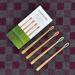 Bambumi Bamboo Toothbrushes Set - Eco-Friendly BPA Free Biodegradable & Sustainable Wooden Toothbrushes (Red/Green/Blue/Bamboo) - Buy Online on GoSupps.com