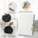 DazSpirit Linen Scrapbook 26x21cm - DIY Photo Album with 60 Adhesive Pages, Metallic Markers, Stencils & Stickers - Family Memory Book (White) - Buy Online on GoSupps.com