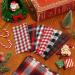 Whaline Christmas Plaid Fabric Squares - 30 Pcs Buffalo Check Cotton Fabric 5x5 inches, Red Green Black White Quilting Patchwork, DIY Art Craft Sewing - Buy Online on GoSupps.com