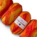 Wool Wonders Medium Heavy Worsted/Aran Weight 4 Super Soft Variegated Yarn for Knitting and Crochet  30% Australian Wool and 70% Acrylic  4 Skeins  400g/640yds (Flaming Orange) Flaming Orange 4 Skeins