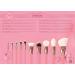 Luvia Sakura Vegan Makeup Brush Set - 10 Cosmetic Brushes with Pink/Rose Gold Clutch - Perfect Makeup Essentials for Flawless Application - Buy Online on GoSupps.com