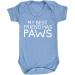 Hippowarehouse My best friend has paws baby vest bodysuit (short sleeve) boys girls