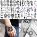 Small Flowers Letters Temporary Tattoos - 3D Moon Planet Lavender Fake Tattoos - Realistic Feather Butterfly Sticker for Kids & Adults - 73 Count - Buy Online on GoSupps.com