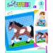 Colorbok Q2342A Horse Learn to Stitch Needlepoint Kit, 6-Inch by 6-Inch, Blue Frame 1 PACK
