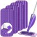 Reusable Mop Pads Compatible with Swiffer Wet Jet Wet Jet Pads Refills for Swiffer Mop Microfiber Replacement Pads for Hardwood Floor Cleaning Dry Wet Mopping Cloths for 12" Wet Jet Refill 4 Pack Purple 4PCS