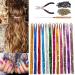 Hair Tinsel Kit Fairy Hair Tinsel Strands With Tools 47 Inches 12Colors 3600 Strands Glitter Sparkling Shiny Hair Extensions Heat Resistant Colorful Rainbow Holographic Hair Accessories for Christmas New Year or Cosplay Party