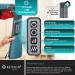 Kesser Neck & Shoulder Shiatsu Massage Device with Heat - 3D Massage for Back Legs & Feet - Portable Gray/Turquoise - Buy Online on GoSupps.com