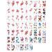 XJL 60 Sheets Flowers Butterflies Temporary Tattoos for Women Girls Kids  Water Transfer Flower Floral Butterfly Fake Tattoo Sticker Body Art Decoration