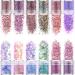 12 colors glitter powder set opal chunky glitter chunky glitter holographic sequins glitter powder glitter colorful glitter powder for tinkering for festival decoration maps paper nail art