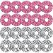 20 Pieces Girls Dance Hair Scrunchies Gymnastics Hair Scrunchies Sports Elastics Hair Ties Gymnastics Dance Hair Accessories for Gymnast Dancer Team Women Girls Hair (Ballet Pattern  White  Pink) Ballet Pattern White  Pi...