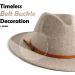 Lisianthus Women's Wool Wide Brim Fedora Hat with Belt Buckle - Oatmeal - Buy Online on GoSupps.com