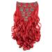 CAISHA PRETTYSHOP XXL 18 Clip In Hair Extensions Hairpiece Voluminous Wavy Intense Red - 8 Pieces Set CES9-1 - Buy Online on GoSupps.com
