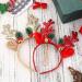 Thinp 2 Pieces Christmas Headbands Glitter Christmas Headbands for women Antler Headband with Bell Christmas Hats Holiday Decorations for Christmas Party Xmas Dinner and Photos Booth (Gold Red) - Buy Online on GoSupps.com