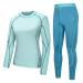 Little donkey andy thermal underwear women breathable long functional clothing ski underwear soft thermal clothing flexible set workout skiing walk hiking sport m blue