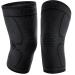 CAMBIVO 2 Pack Knee Brace Knee Compression Sleeve Support for Men and Women Knee Pads for Running Hiking Meniscus Tear Arthritis Joint Pain Relief (Black Small) Small Black