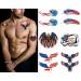 Eagle 10 sheets Temporary Tattoos for Adults Men Women Feather America Flag Abstract Independence Day Usa Flags Flying Wing Bald Breaking Through a Wall Fake Tattoo Kits Sets For Neck Arm Hands Leg