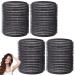4pk Black Hair Rollers for Hair Volume | Self Holding Large Hair Rollers | Black Velcro Rollers for Hair | Hair Roller for Long Hair & Short Hair | Large Velcro Hairdressing Curler | Salon Hair Curler